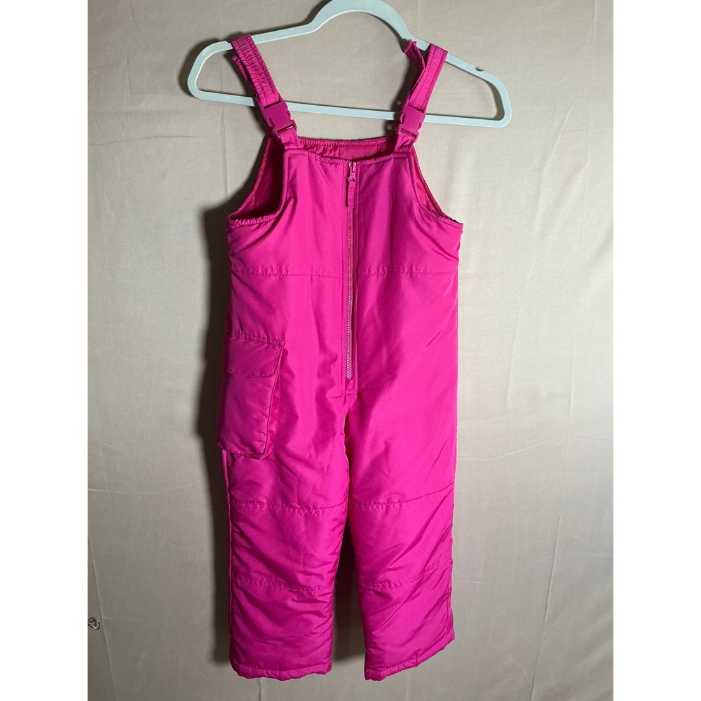 London Fog Girls Pink Insulated Snow Bibs Overalls size 5 Ski Pants L22108B
